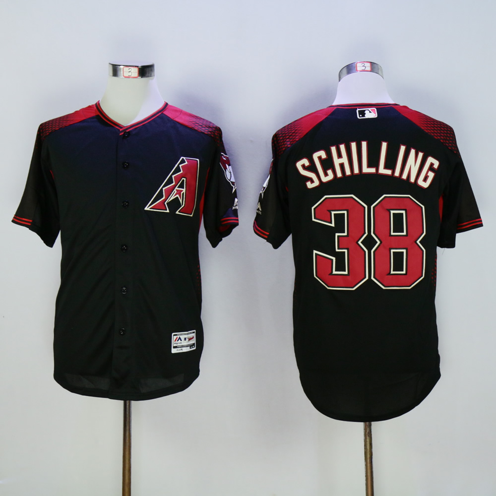 Men Arizona Diamondback #38 Schilling Black MLB Jerseys->->MLB Jersey